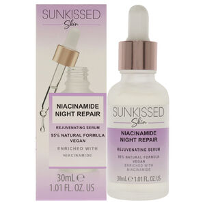 Niacinamide Night Repair Serum by Sunkissed for Unisex - 1.01 oz Serum